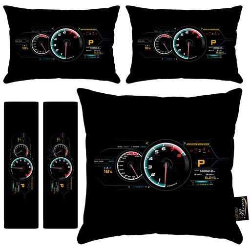 پشت گردنی صندلی خودرو و کاور کمربند ایمنی رنس مدل RR9-40947 به همراه کوسن